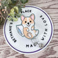 Corgi acrylic retractable badge reel, corgi gifts, lanyard, medical ID holder, cute badge reel, key card holder, pediatrics, nurse gifts