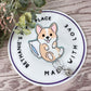 Corgi acrylic retractable badge reel, corgi gifts, lanyard, medical ID holder, cute badge reel, key card holder, pediatrics, nurse gifts