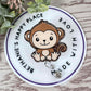 Monkey retractable badge reel, monkey gifts, medical ID holder, nurse gifts, nurse badge holder, teacher, lanyard, cute acrylic badge topper