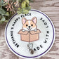 Corgi in a box retractable badge reel, corgi gifts, cute corgi badge holder, medical ID key card holder, nurse badge reel, acrylic topper