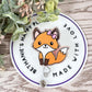 Cute girl fox retractable badge reel, pediatrics badge holder, acrylic fox ID holder, nurse badge holder, teacher lanyard, fox gifts