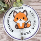 Cute fox retractable badge reel, pediatrics badge holder, acrylic fox ID holder, nurse badge holder, teacher lanyard, fox gifts