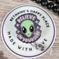 Believe in yourself retractable badge reel, alien badge holder, nurse ID holder, acrylic badge topper, alien gifts, lanyard