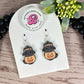 Halloween cat pumpkin earrings, Halloween dangle earings, black cat in pumpkin, Halloween statement earrings, gifts for women