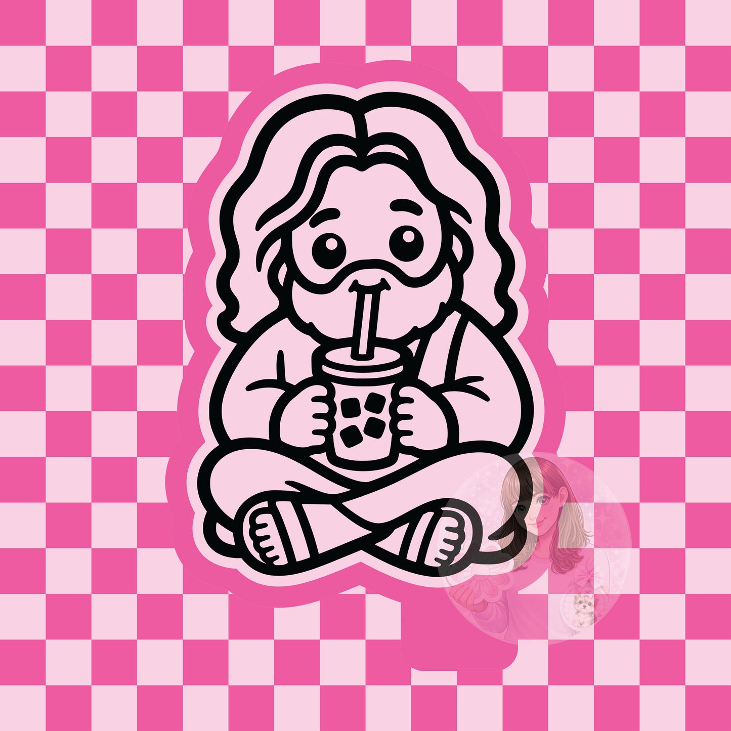 Jesus drinking iced coffee silicone freshie mold