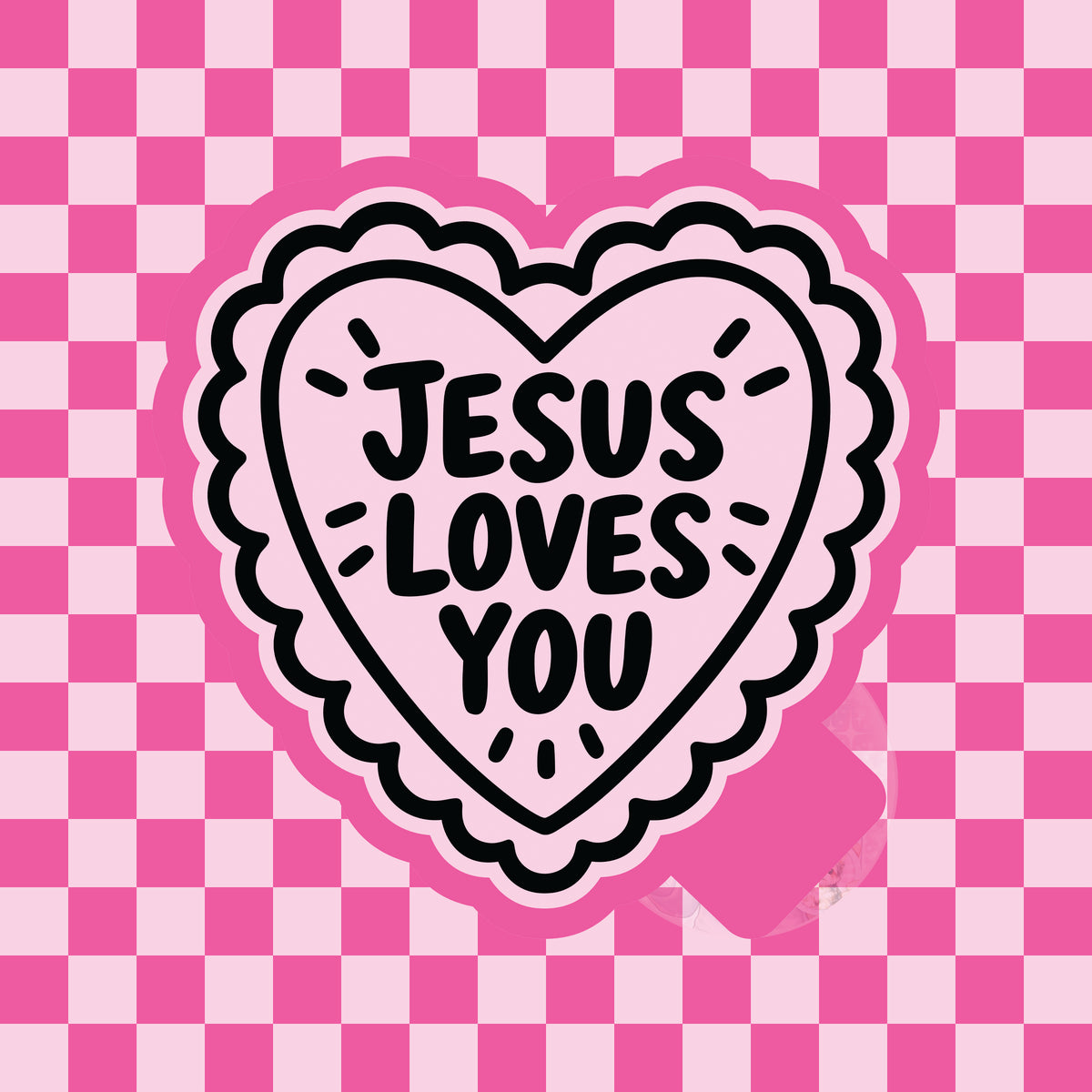 Jesus loves you silicone freshie mold