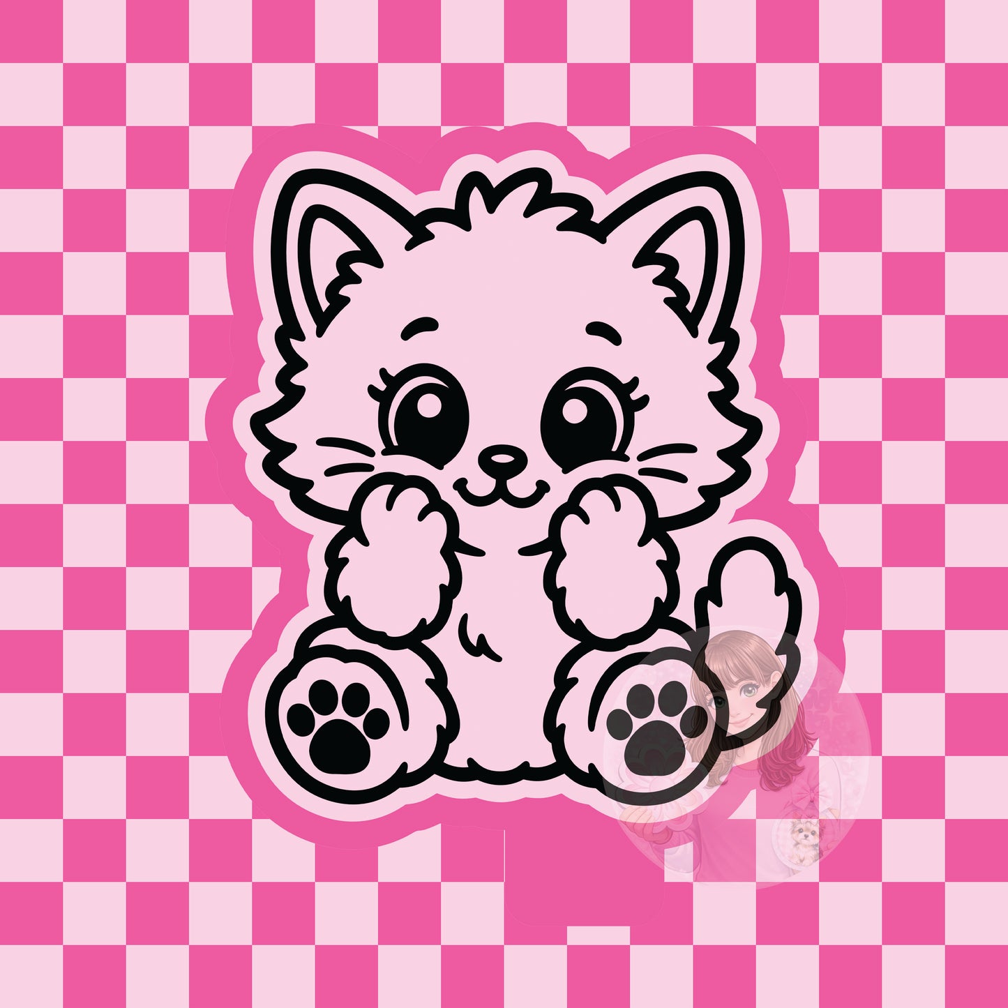 Cutesy kitten silicone freshie mold