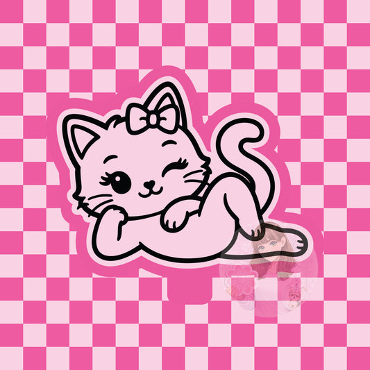 Posing kitty silicone freshie mold