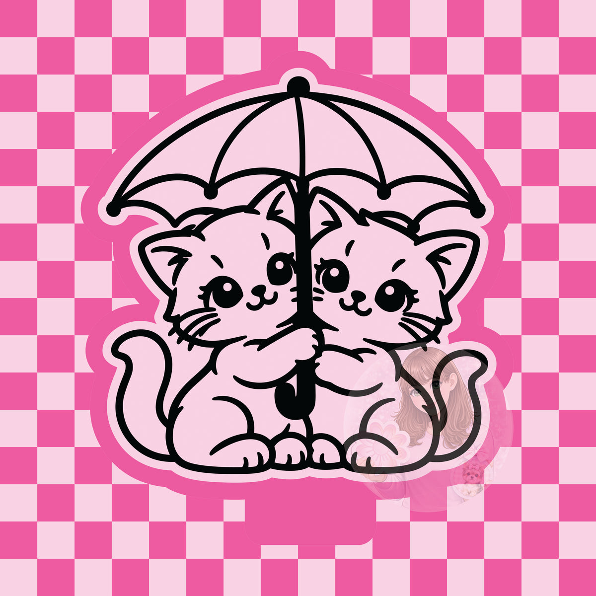 Umbrella kittens silicone mold