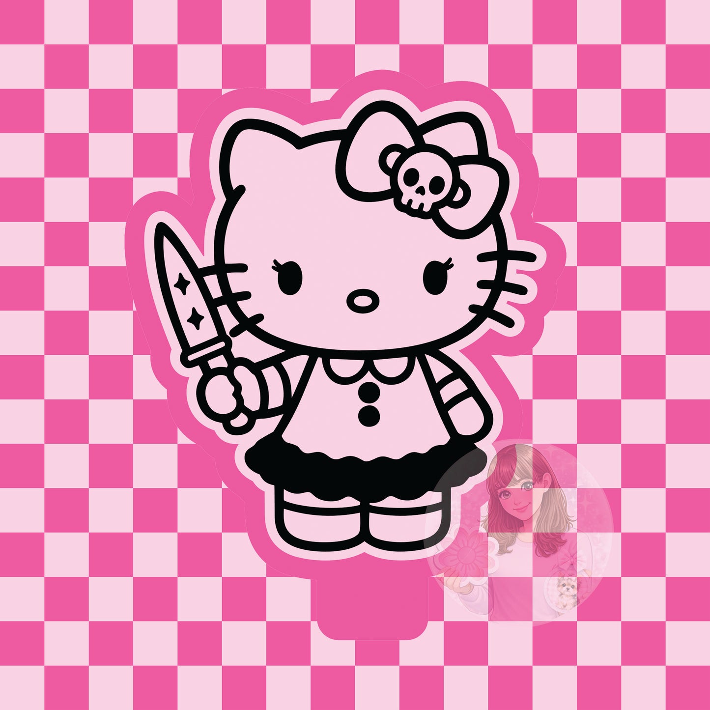 Skull bow kitty silicone freshie mold