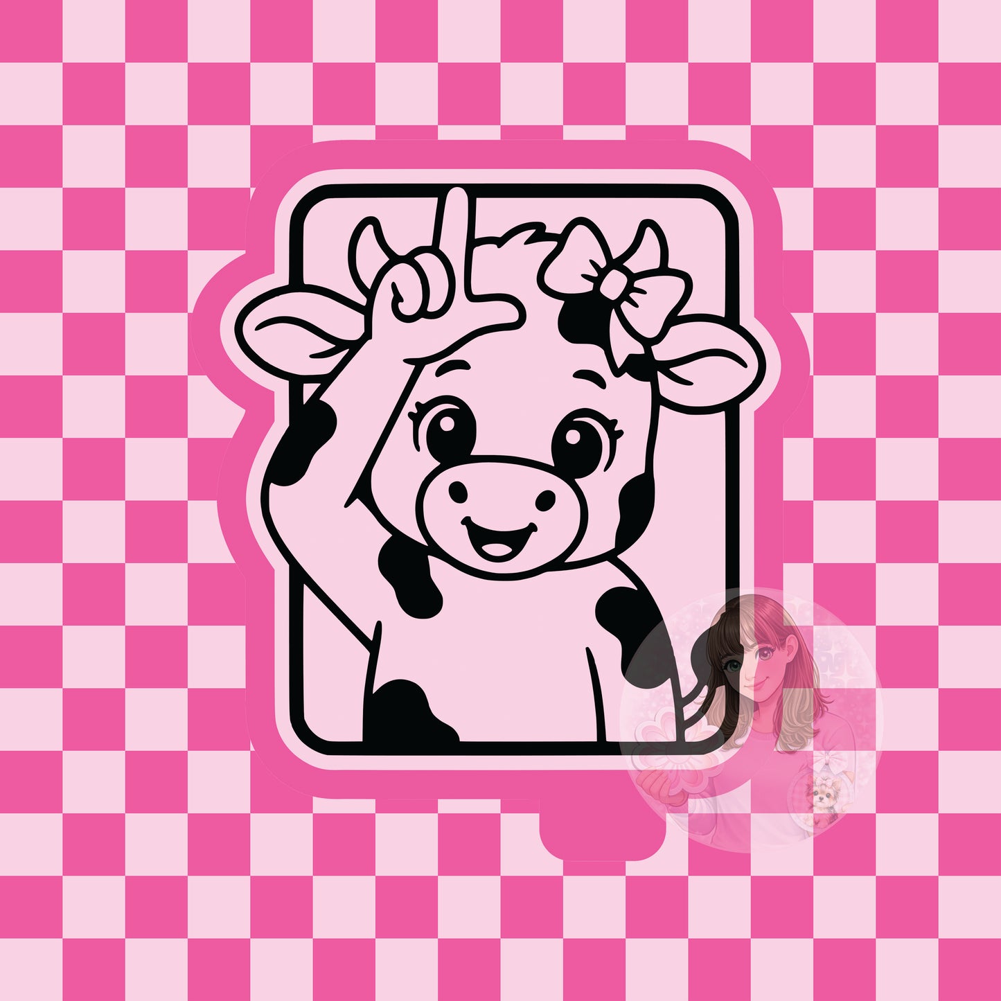 Cute loser cow silicone freshie mold