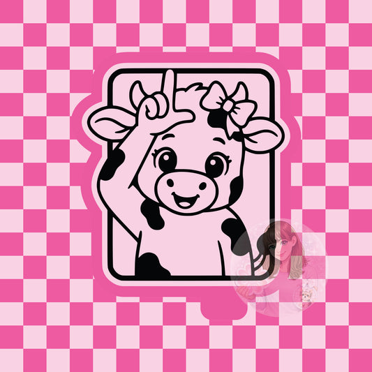 Cute loser cow silicone freshie mold