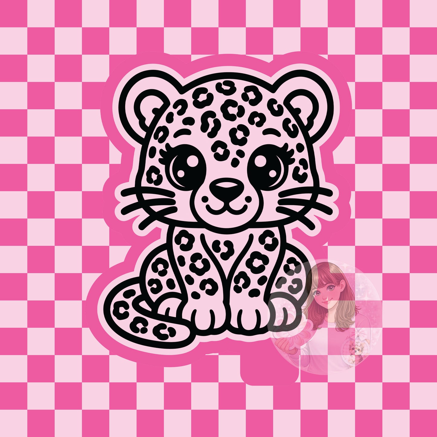 Leopard cub silicone freshie mold