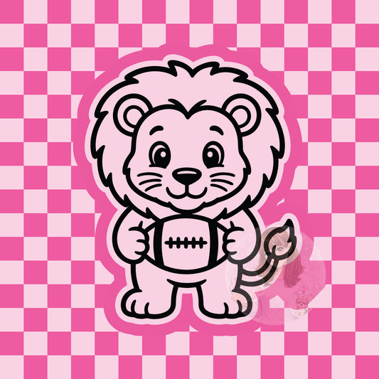 Lion holding football silicone freshie mold