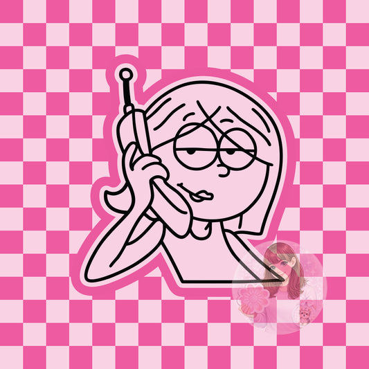 Lizzie on phone silicone freshie mold