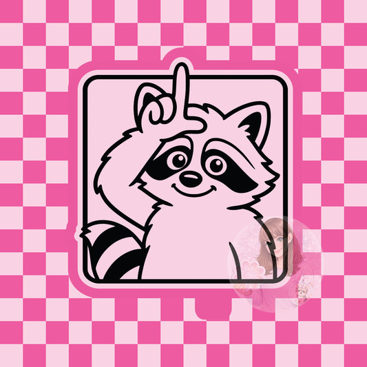 Loser raccoon silicone freshie mold