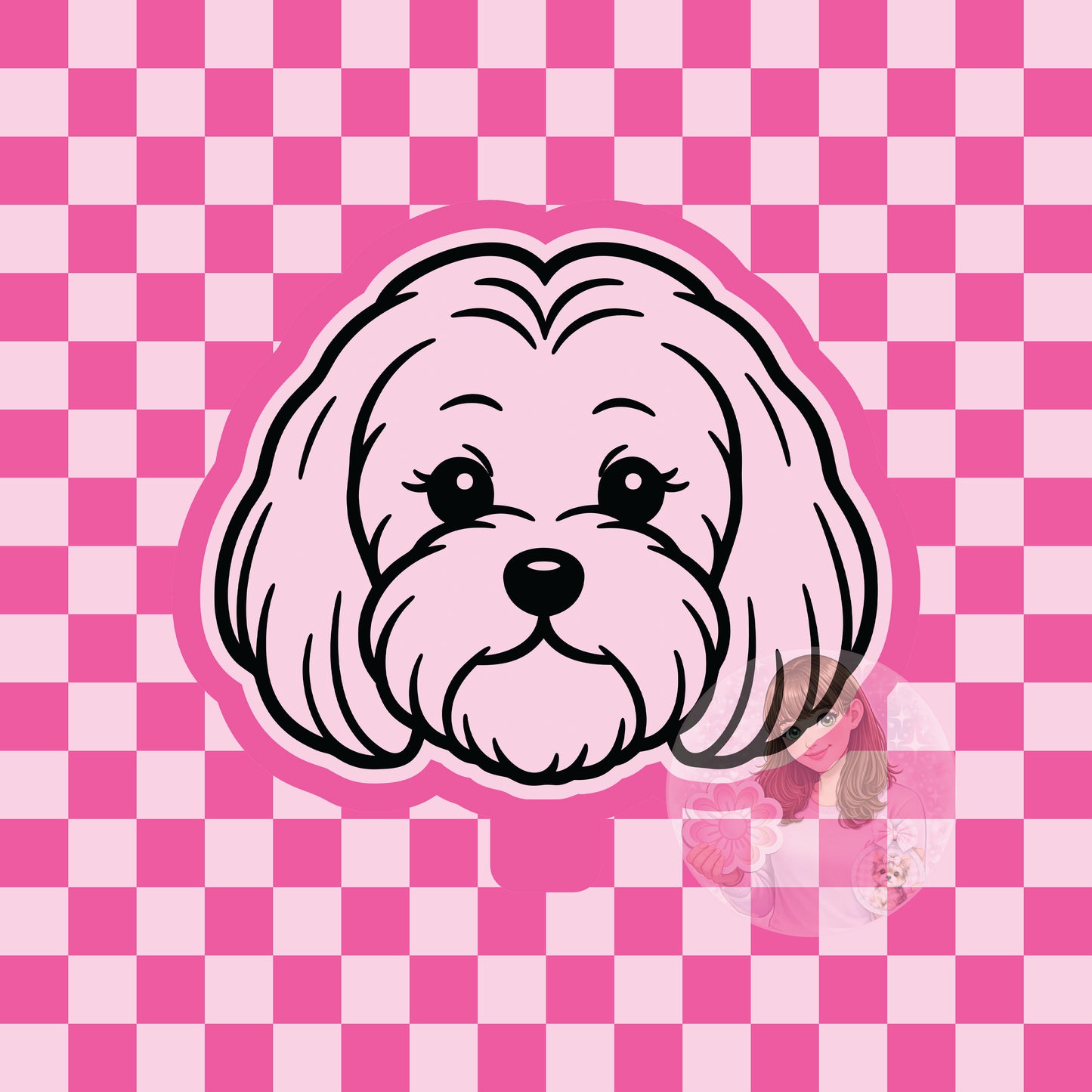 Maltese dog head silicone freshie mold