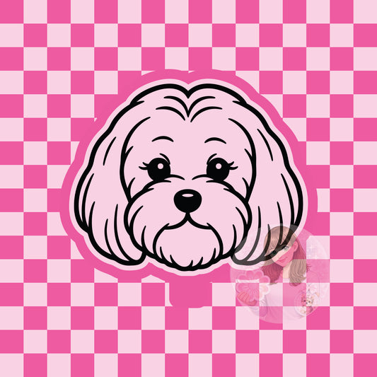 Maltese dog head silicone freshie mold
