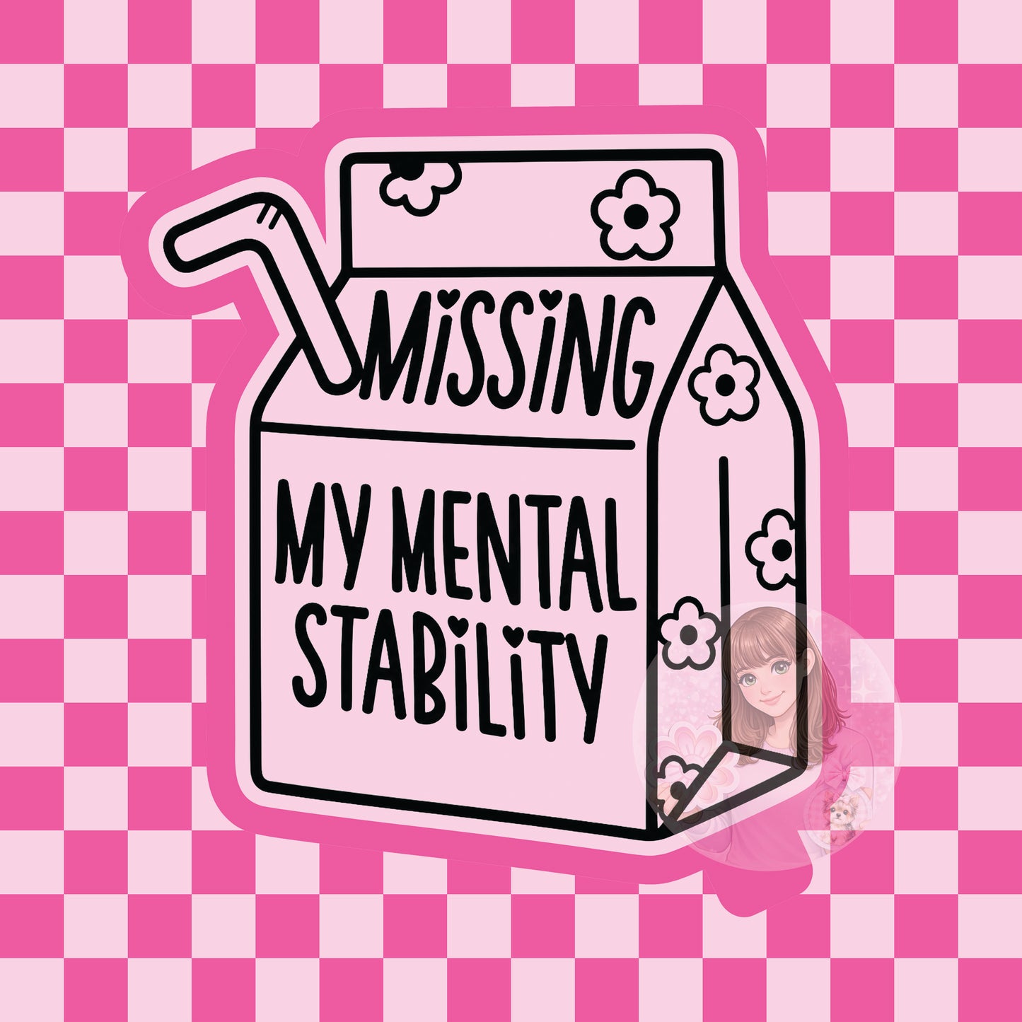Missing mental stability milk carton silicone freshie mold