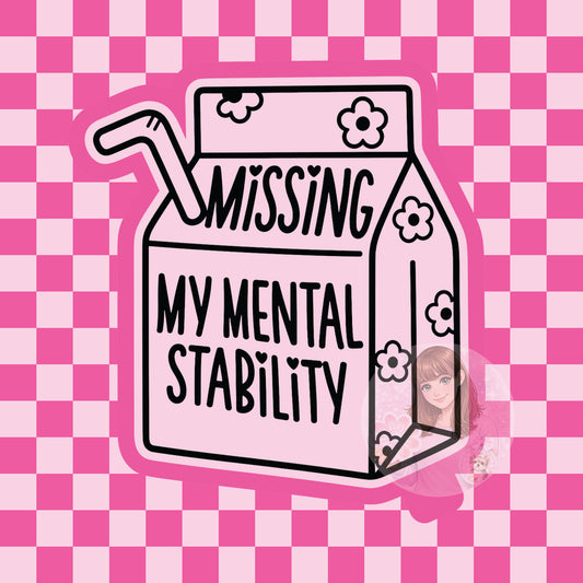 Missing mental stability milk carton silicone freshie mold