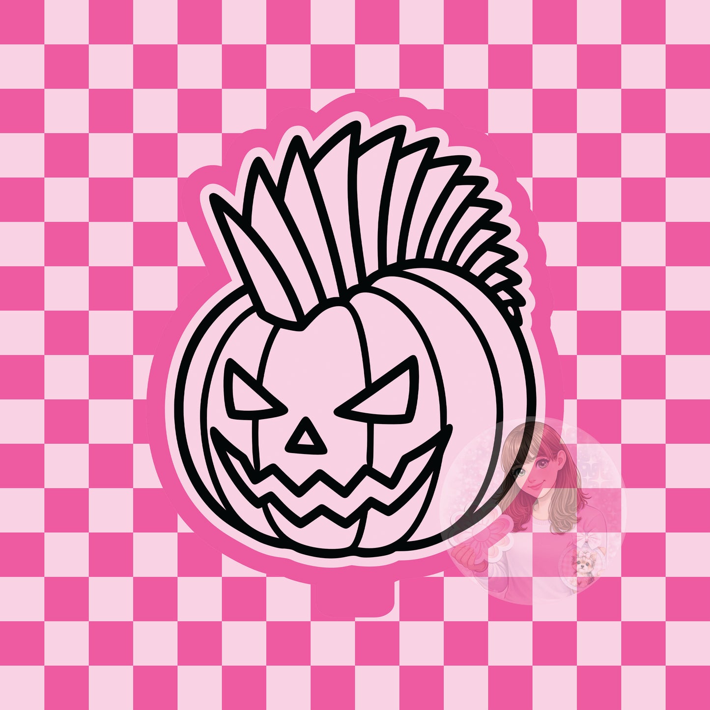 Mohawk pumpkin silicone freshie mold