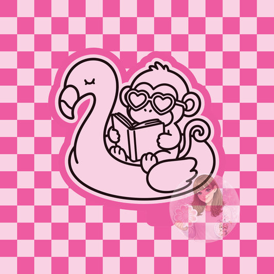 Monkey flamingo float silicone freshie mold
