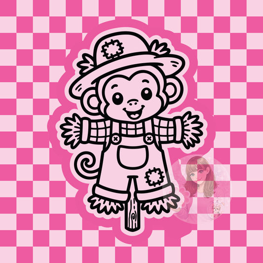Monkey scarecrow silicone freshie mold