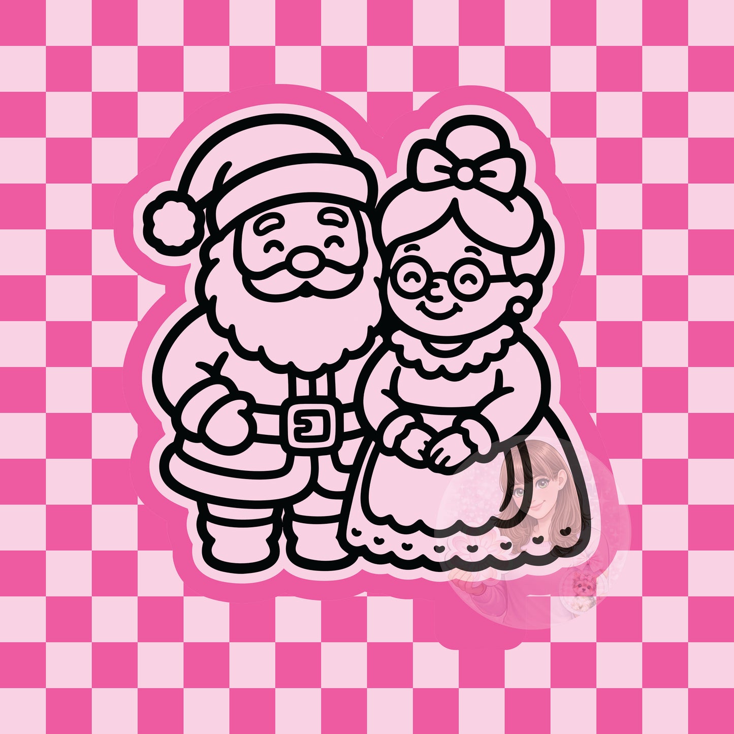 Mr. and Mrs. Claus silicone freshie mold