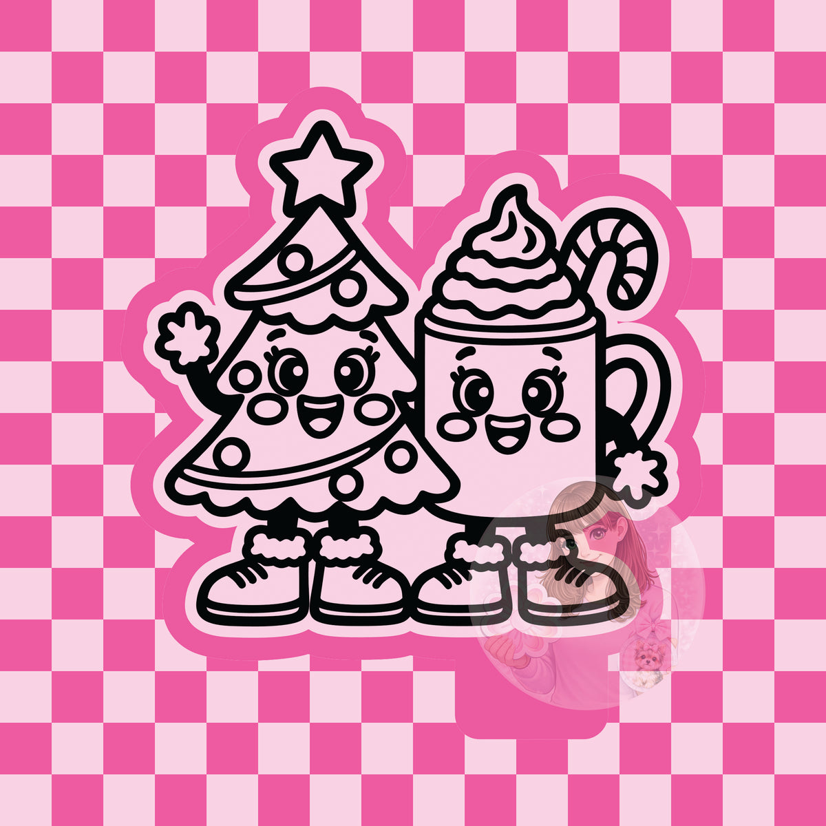 Mug and tree cuties silicone freshie mold