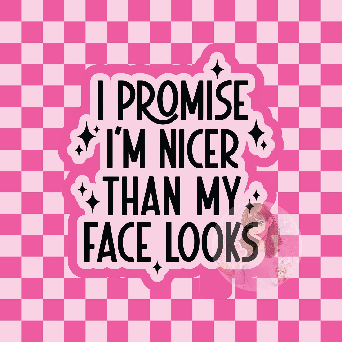 I promise I'm nicer than my face looks silicone freshie mold