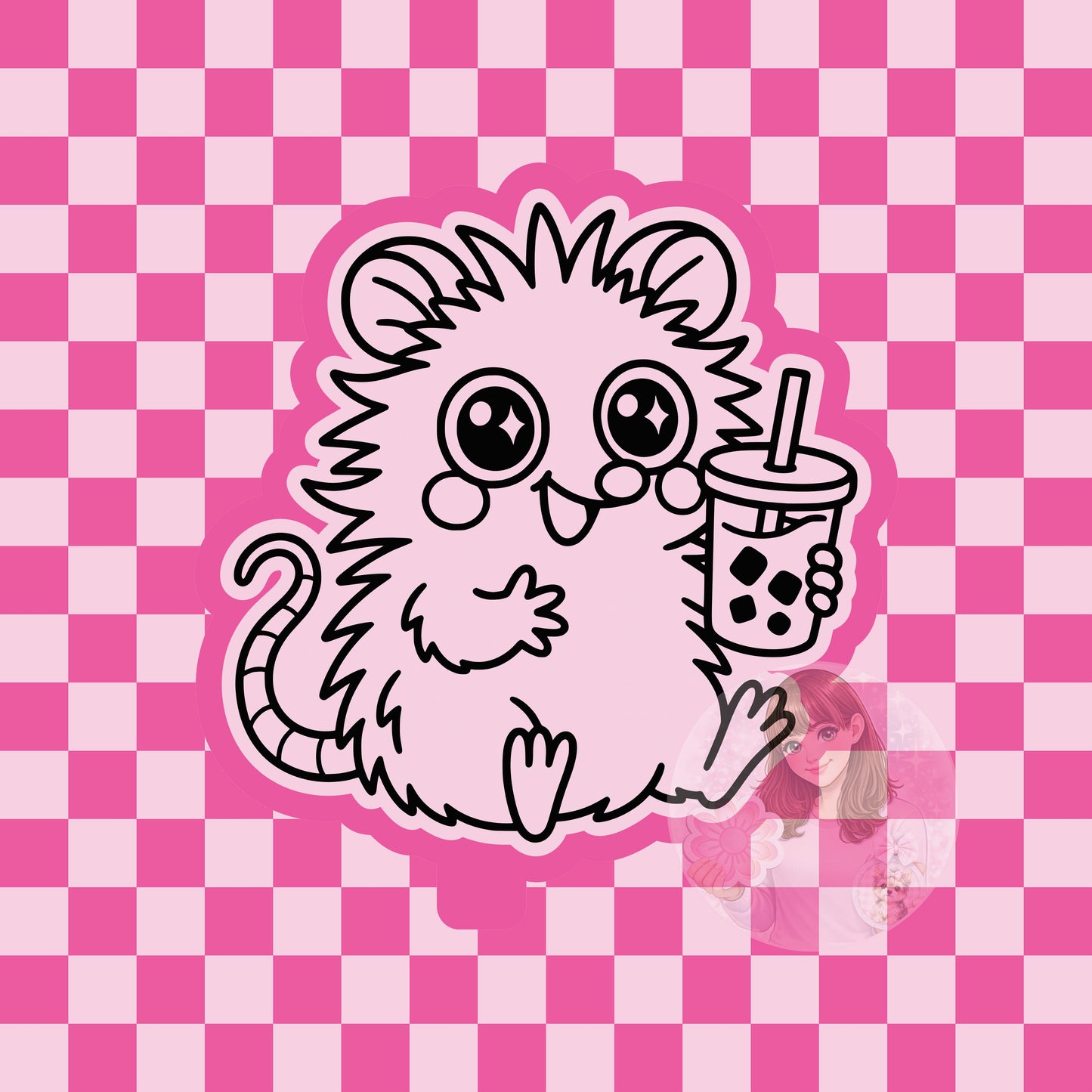 Opossum coffee silicone freshie mold