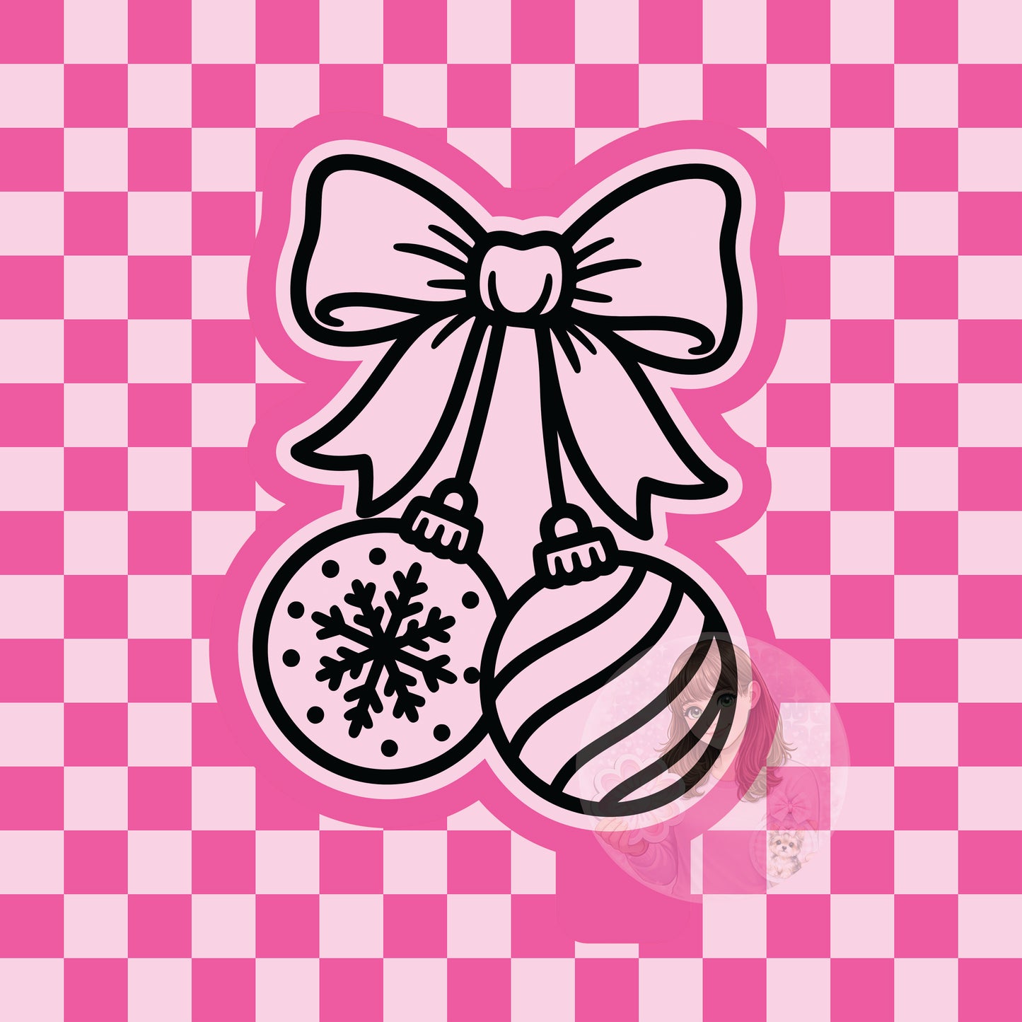 Ornament bow silicone freshie mold