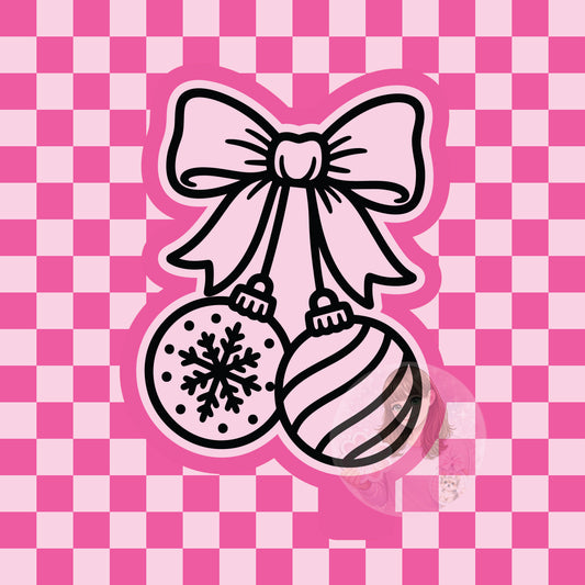 Ornament bow silicone freshie mold
