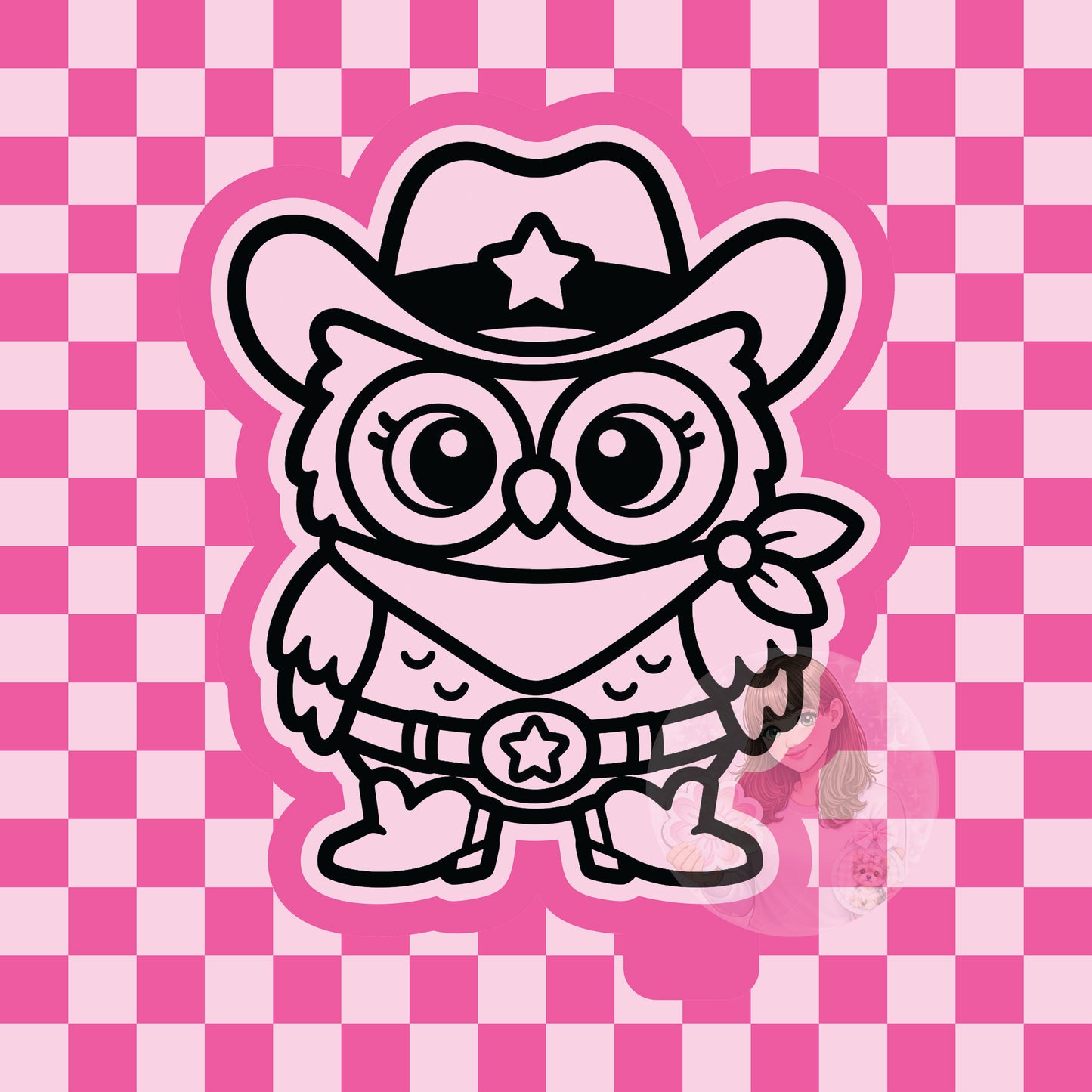 Cowboy owl silicone freshie mold