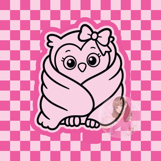 Owl in blanket silicone freshie mold