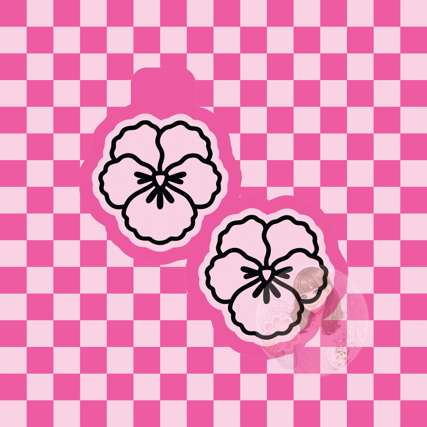 Pansy vent clip silicone freshie mold