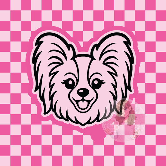 Papillon dog head silicone freshie mold