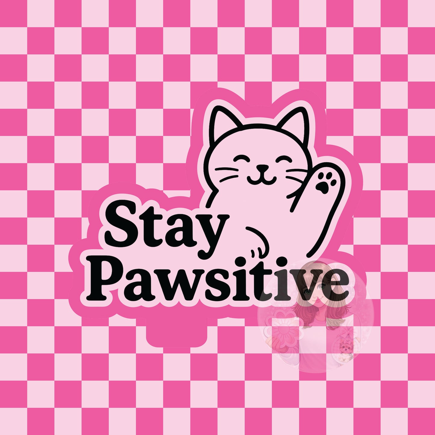 Stay pawsitive silicone freshie mold