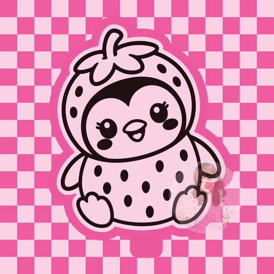 Strawberry penguin silicone freshie mold