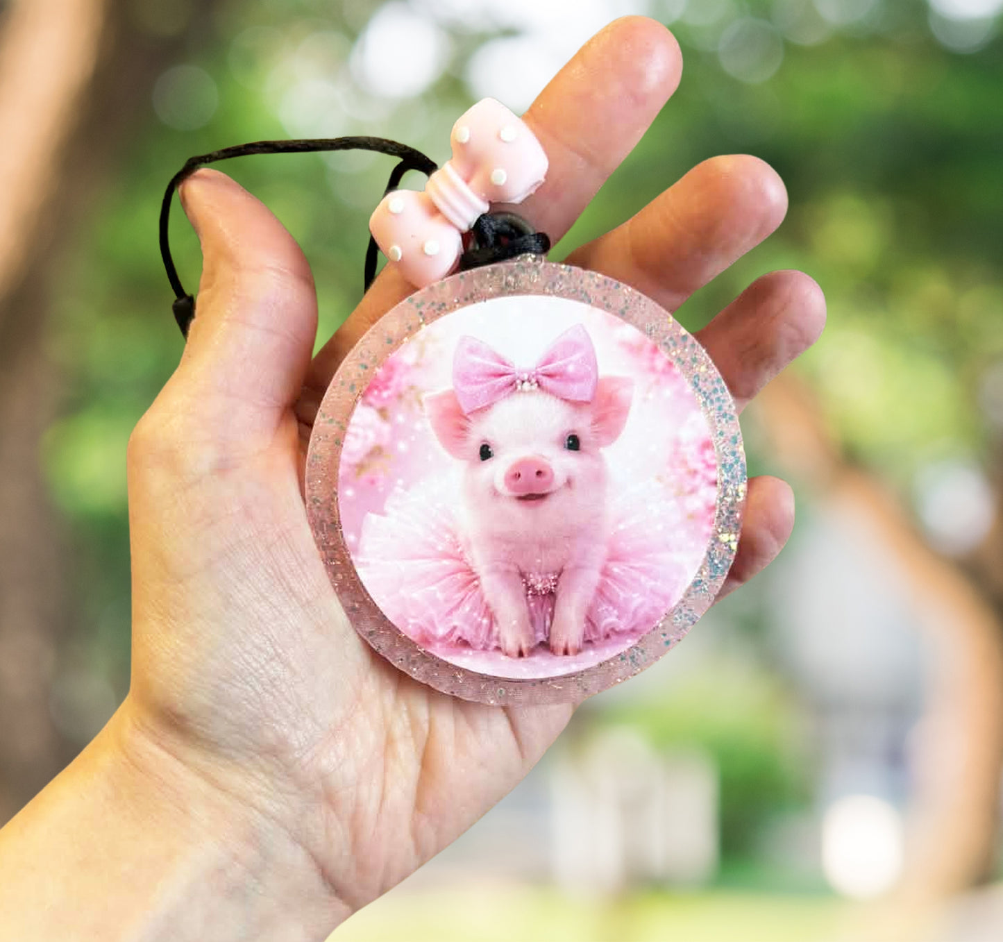 Pig in pink tutu freshie