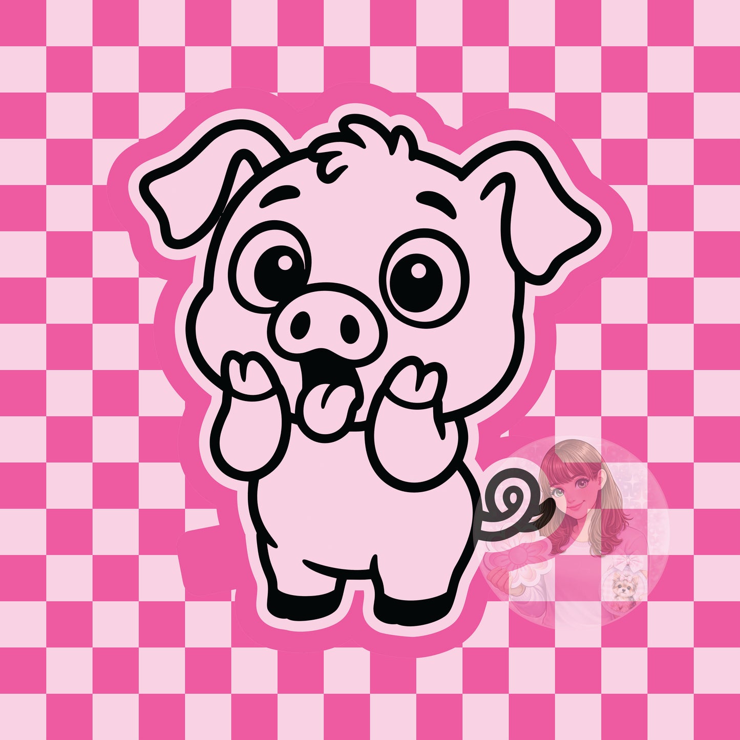 Silly pig silicone freshie mold