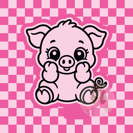 Cutesy pig silicone freshie mold