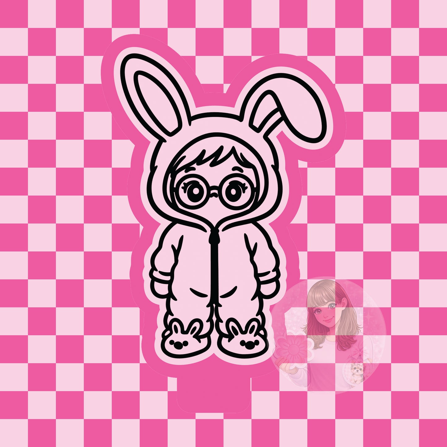Christmas bunny silicone freshie mold