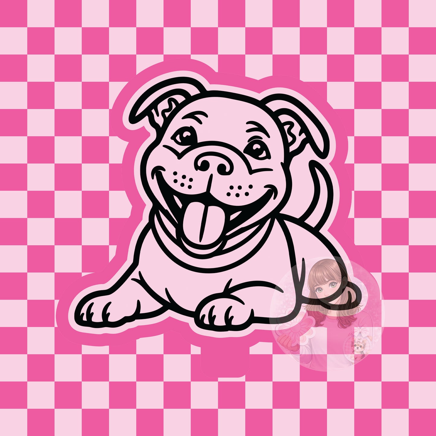 Happy pitbull silicone freshie mold
