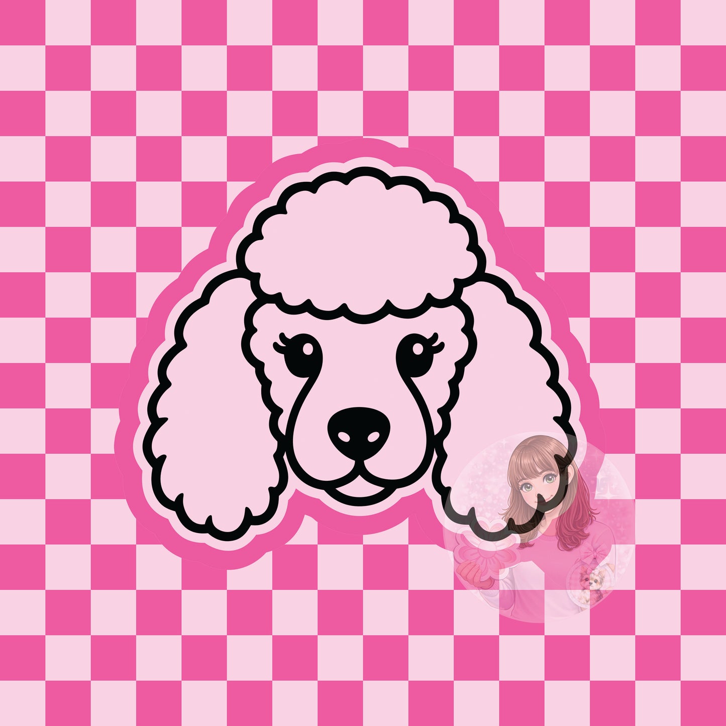 Poodle dog head silicone freshie mold