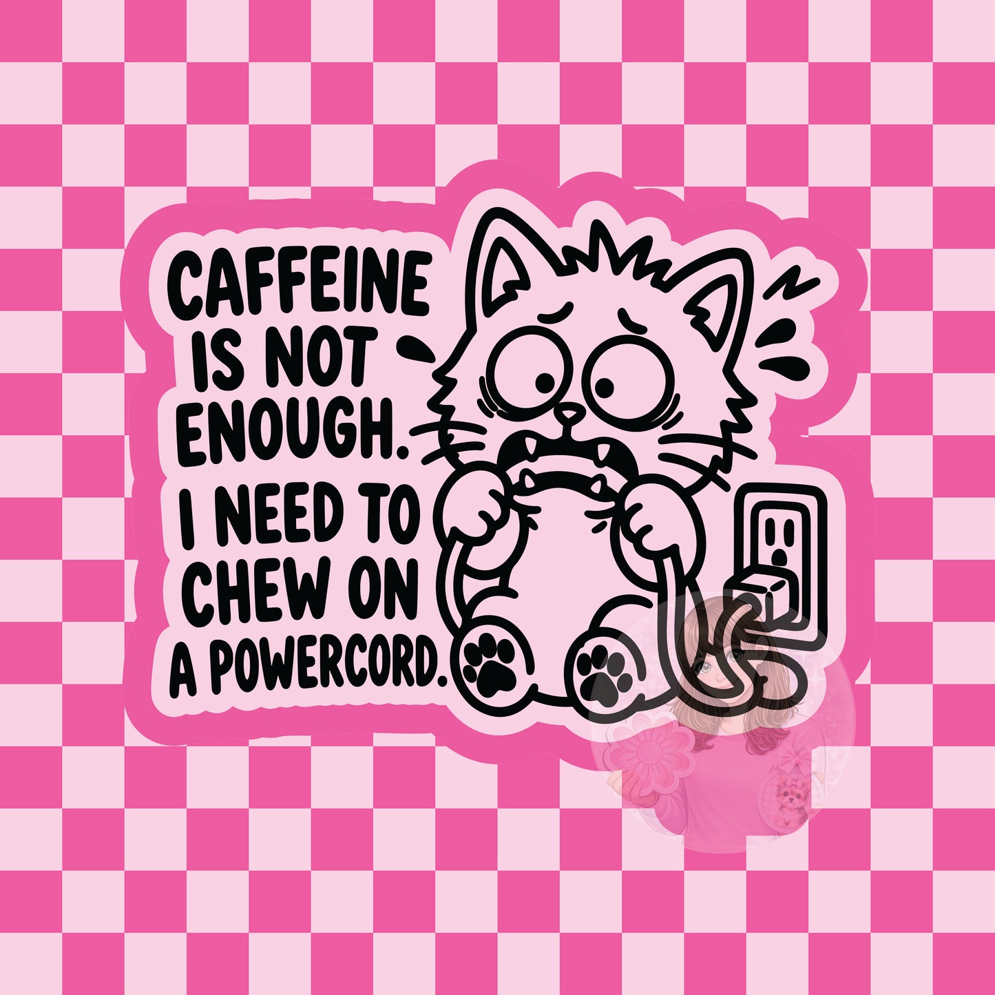 Caffeine is not enough cat silicone freshie mold