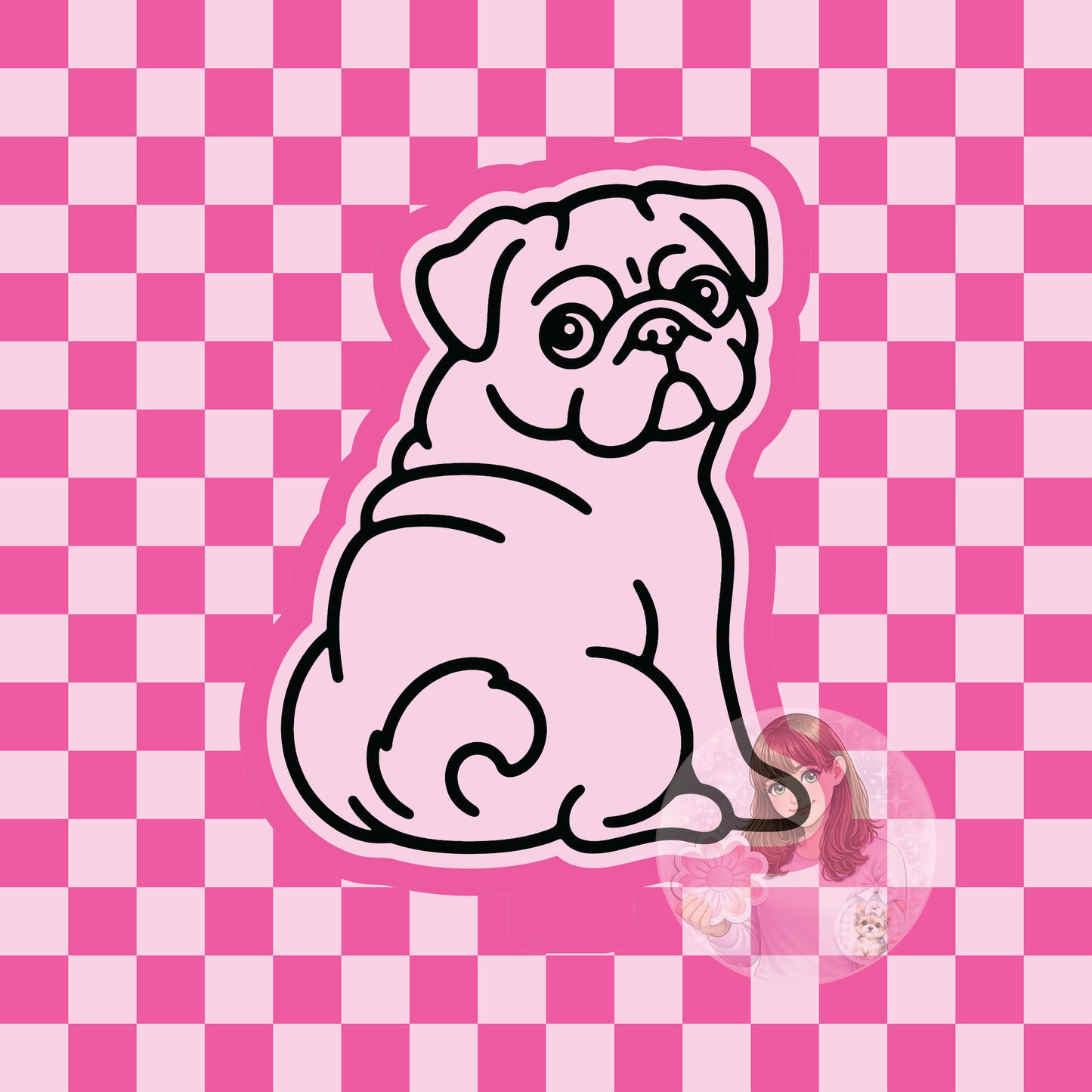 Pug silicone freshie mold