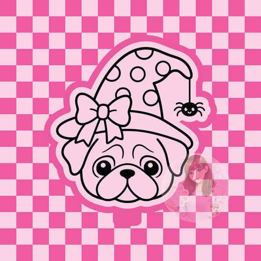 Pug witch silicone freshie mold