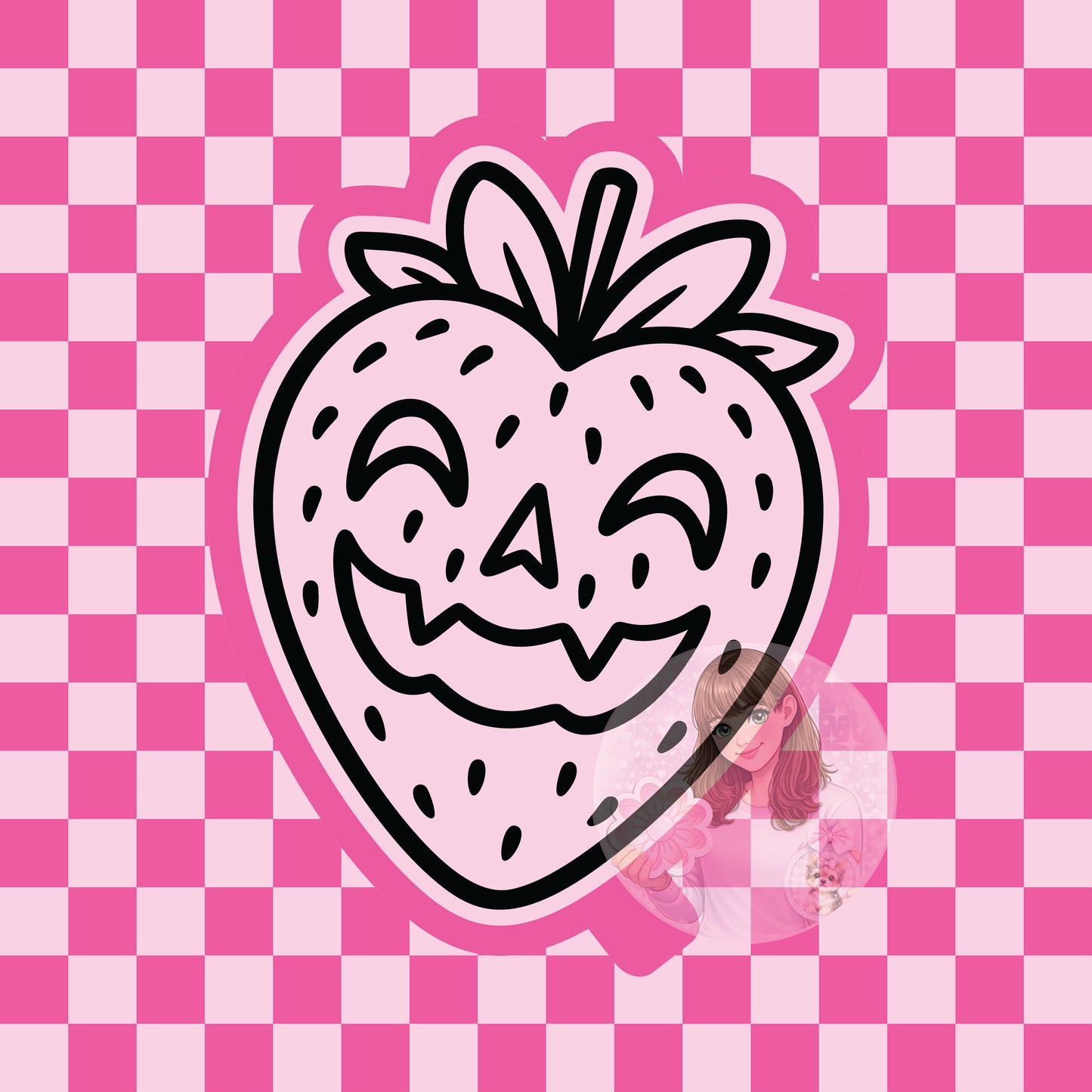 Strawberry jack pumpkin face silicone freshie mold