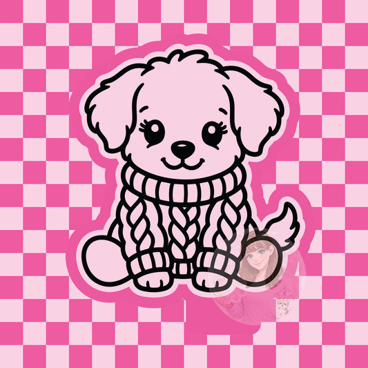 Puppy in knitted sweater silicone freshie mold